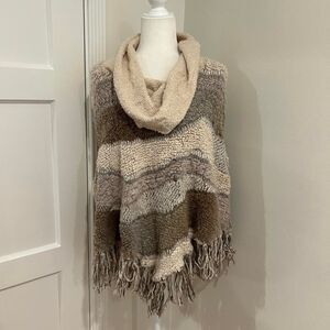 INC Knit Oversize Poncho Shawl